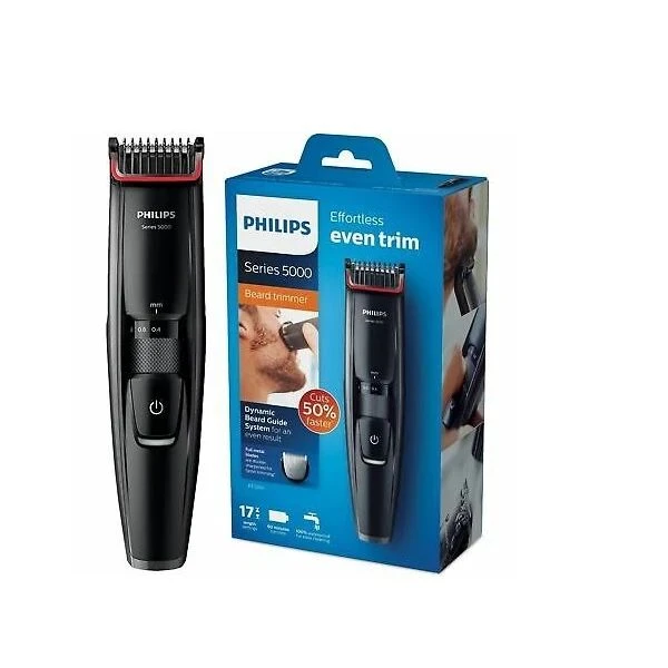 ماشین اصلاح موی صورت فیلیپس مدل BT5200/16، اصلاح به صورت حجم زن، طراحی ارگونومیک، منبع انرژی با باتری، تکنولوژی اصلاح به صورت برش مستقیم، اندازه اصلاح 0.4 میلی‌متر، مدت زمان شارژ 60 دقیقه و مدت زمان استفاده پس از شارژ 60 دقیقه، دارای LED، به همراه برس