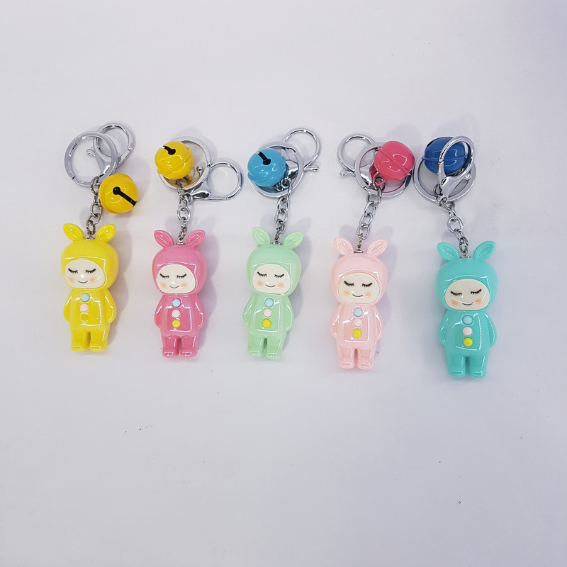 جاکلیدی دخترانه مدل  فرشته خفته جغجغه ای