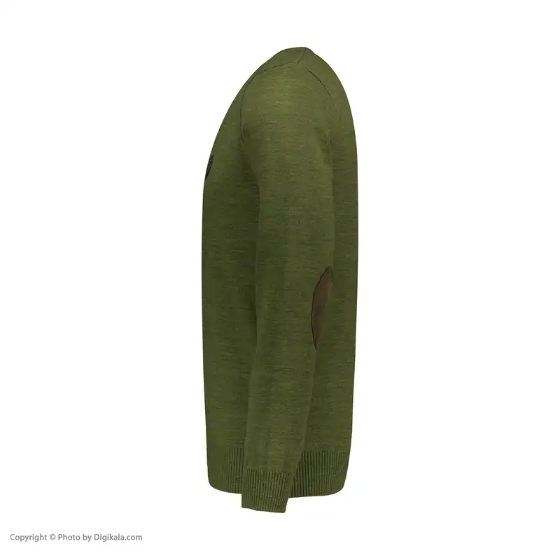 پلیور مردانه پاییزان مدل P700 ملانژ رنگ سبز صِدری