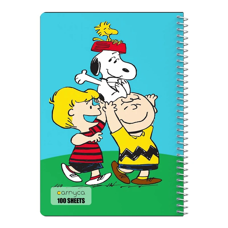 دفتر مشق 100 برگ سیمی کارنیکا طرح فیلم بادام زمینی ها The Peanuts کد 56392