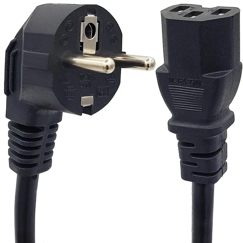 کابل برق سه پین منبع تغذیه کامپیوتر مدل 16A power طول 1.5 متر