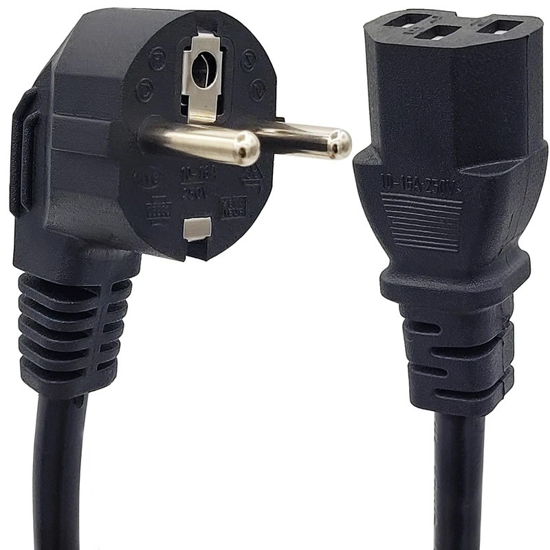 کابل برق سه پین منبع تغذیه کامپیوتر مدل 16A power طول 1.5 متر