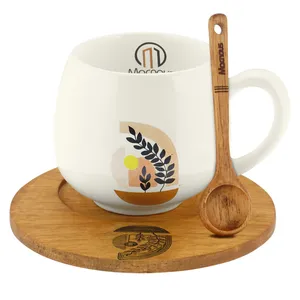 ماگ مکنوس کد 671008 به همراه زیرلیوانی و قاشق