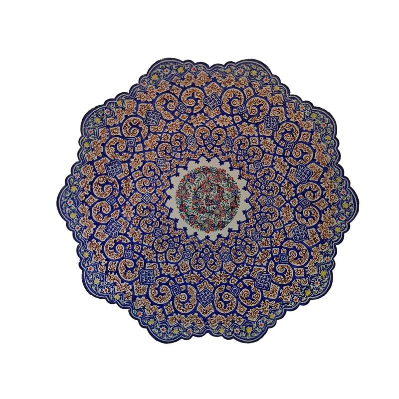 بشقاب میناکاری طرح گل دار کد a1702