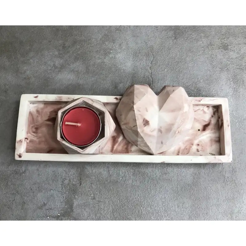 ست ظرف و جاشمعی وارمری مدل ابر و باد