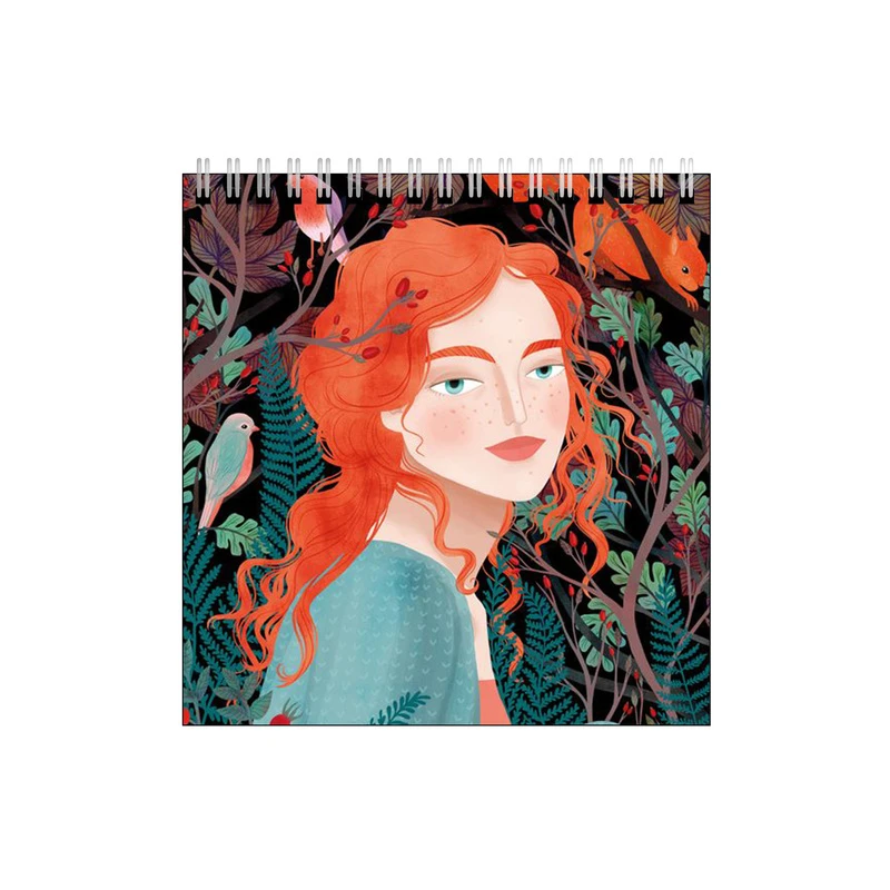 دفتر طراحی طرح دختر پاییزی و روباه کد 9979621