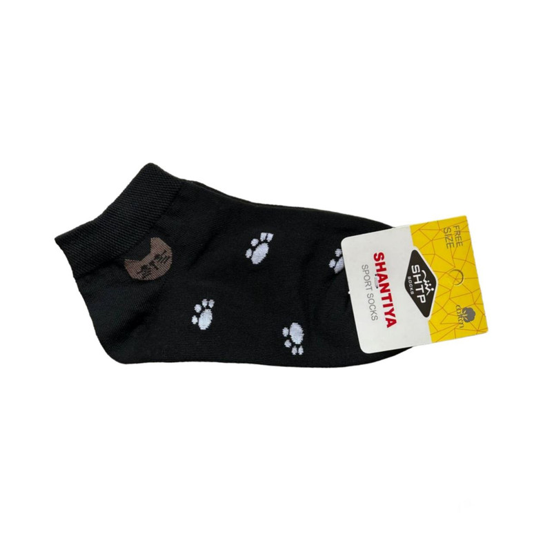 جوراب ساق کوتاه زنانه مدل رد پا گربه
