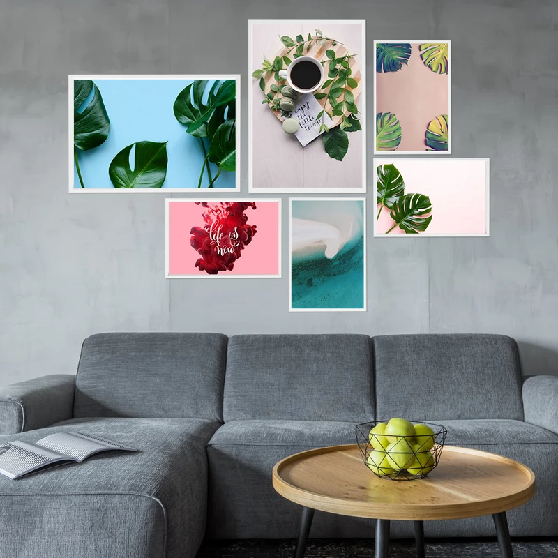 تابلو طرح برگ انجیری مدل P115 مجموعه 6 عددی