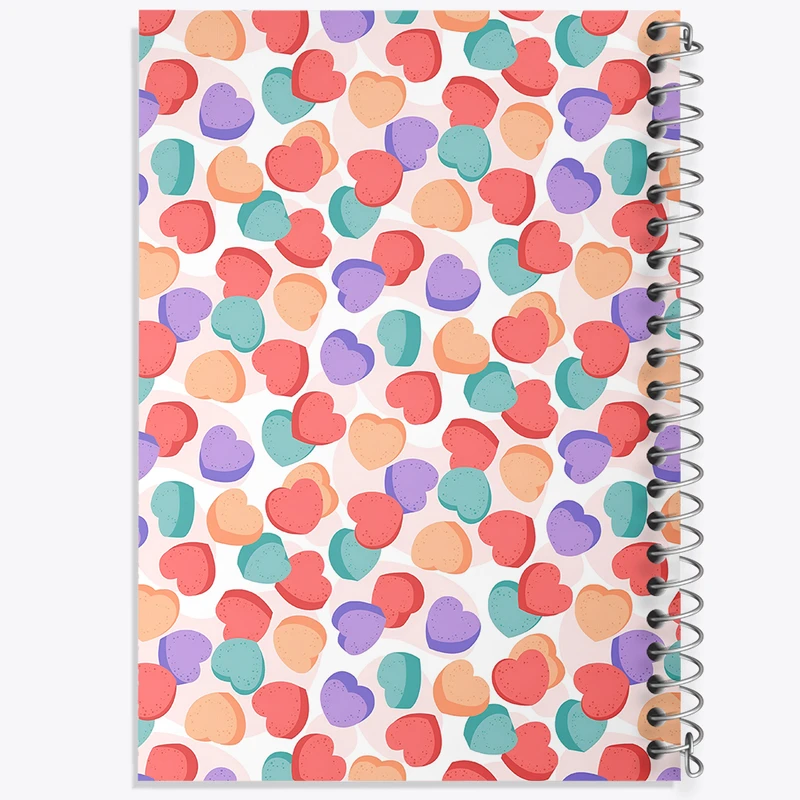 دفتر مشق 100 برگ خندالو طرح پترن قلبی کد N5451