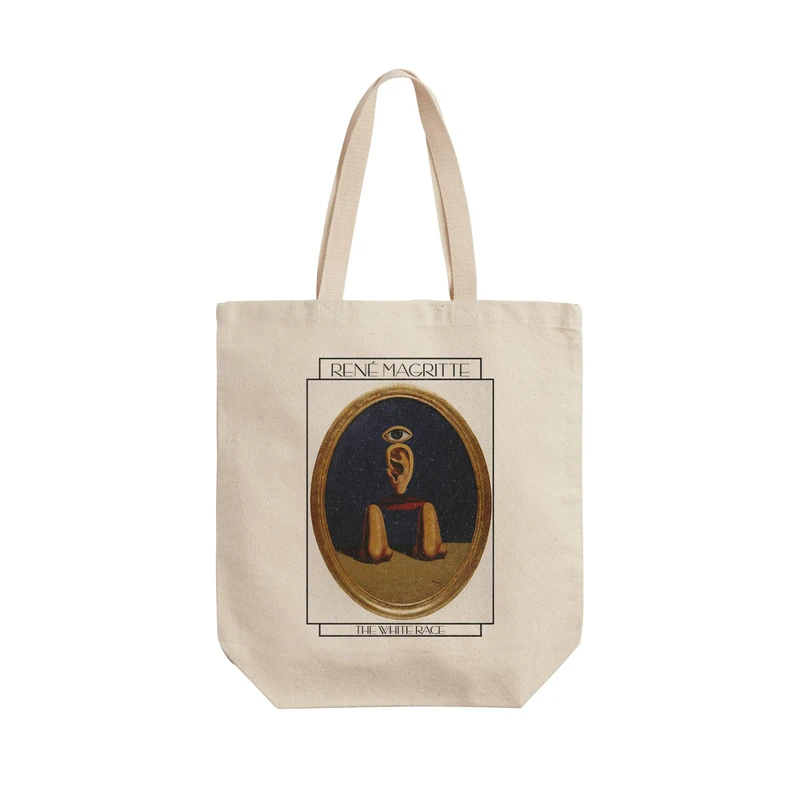 ساک خرید ترمه طراحان ایده مدل نژاد سفید از ماگریت کد art0492 - L