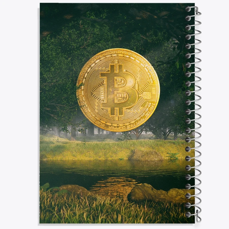 دفتر مشق 100 برگ خندالو طرح بیت کوین (Bitcoin) کد F512