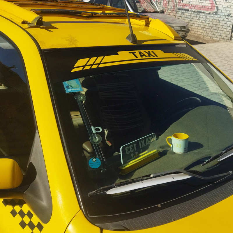 برچسب آفتابگیر شیشه جلو مدل TAXI SAM01 مناسب برای سمند