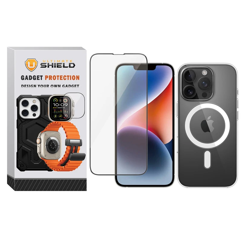 کاور آلتیمیت شیلد مدل Magsafe Full مناسب برای گوشی موبایل اپل iPhone 15 Pro Max به همراه محافظ صفحه نمایش