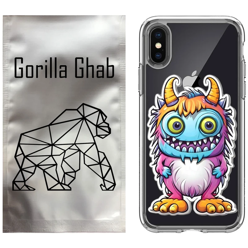 کاور گوریلا قاب مدل CLG کد 50 طرح میکروب مناسب برای گوشی موبایل اپل iPhone X / XS