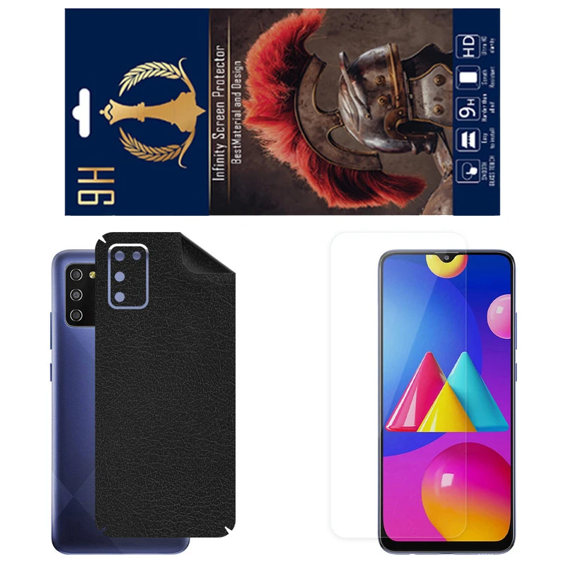 برچسب پوششی اینفینیتی مدل CH مناسب برای گوشی موبایل سامسونگ Galaxy M02S به همراه محافظ صفحه نمایش