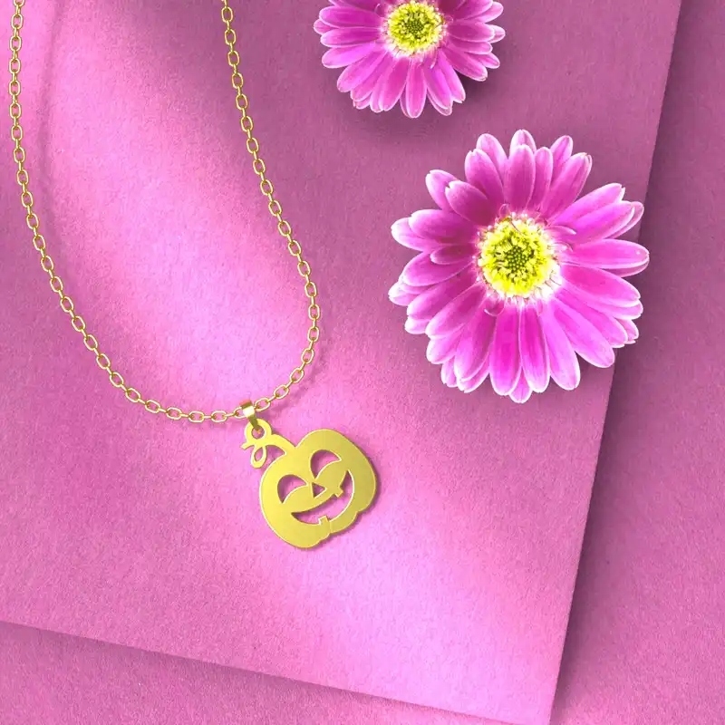 گردنبند طلا 18 عیار زنانه مدوپد مدل هالووین کد G3-1-1171