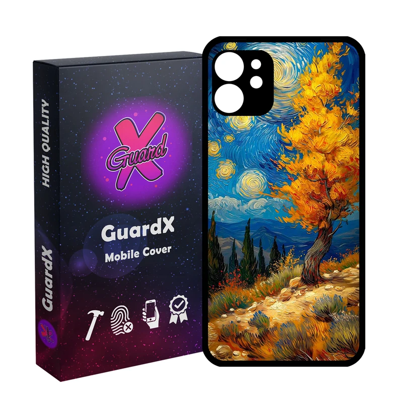 کاور گارد ایکس طرح منظره ونگوگ مدل Glass10752 مناسب برای گوشی موبایل اپل iPhone 11