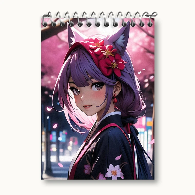 دفتر یادداشت 50 برگ خندالو مدل دخترانه کد N1216