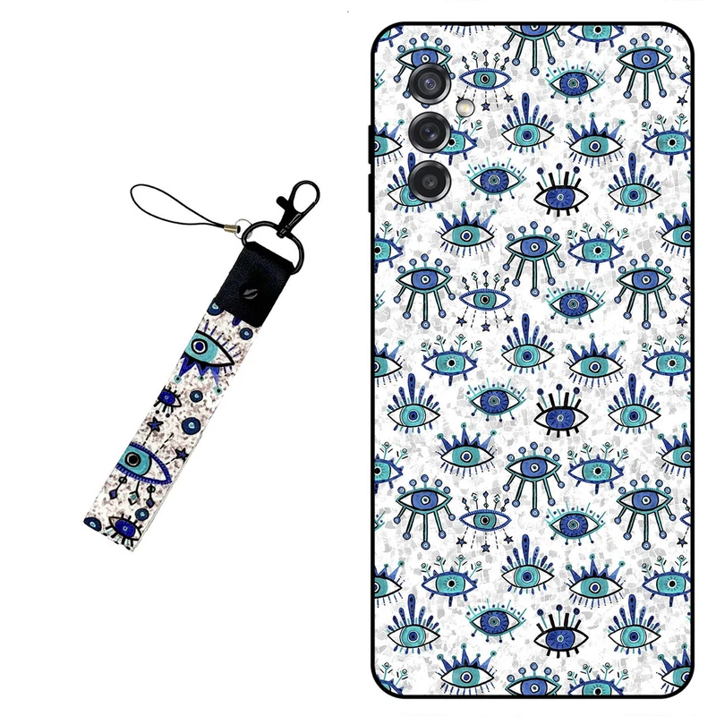کاور مگافون طرح چشم نظر مدل 6464 مناسب برای گوشی موبایل سامسونگ Galaxy M52 به همراه بند