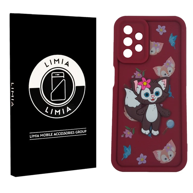 کاور لیمیا مدل سولید لنزدار طرح عروسکی برجسته مناسب برای گوشی موبایل سامسونگ Galaxy A13 4G/A32 5G/A23