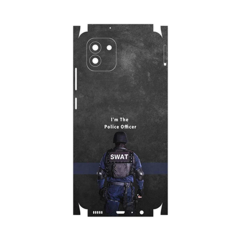 برچسب پوششی ماهوت مدل Police Officer-FullSkin مناسب برای گوشی موبایل سامسونگ Galaxy A03