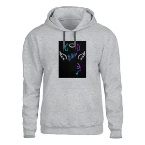 هودی مردانه مدل فرشته و شیطان کد SH36 رنگ طوسی