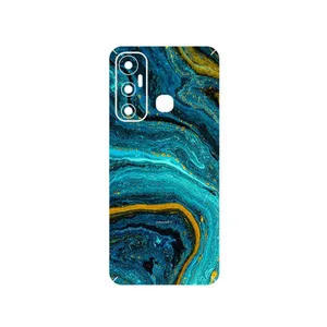 MAHOOT Turquoise marblewith golden streaks Cover Sticker for Infinix Hot 11