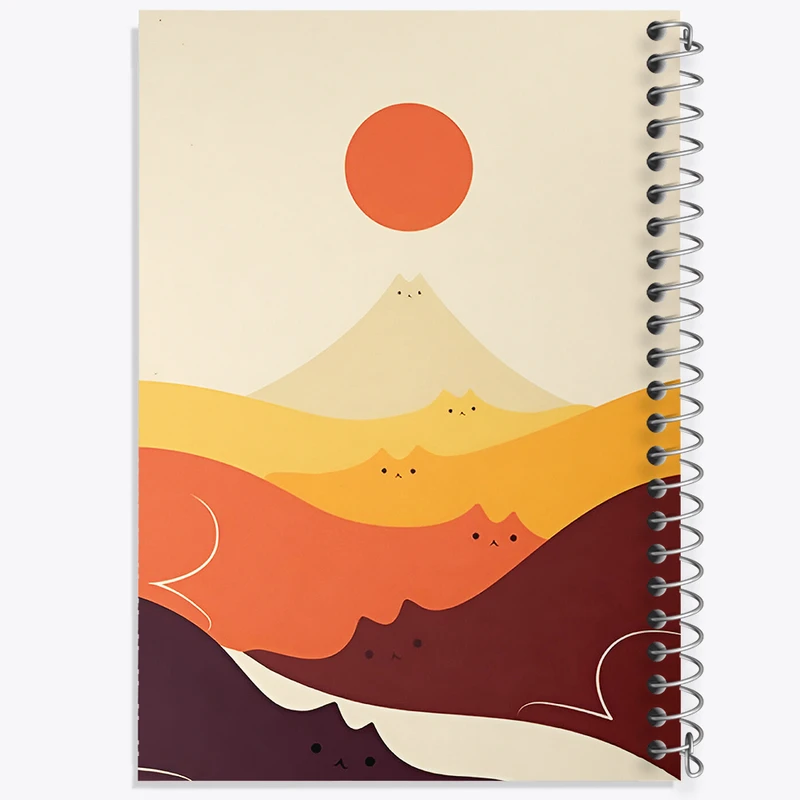 دفتر مشق 100 برگ خندالو طرح کوه گربه ای کد N5683