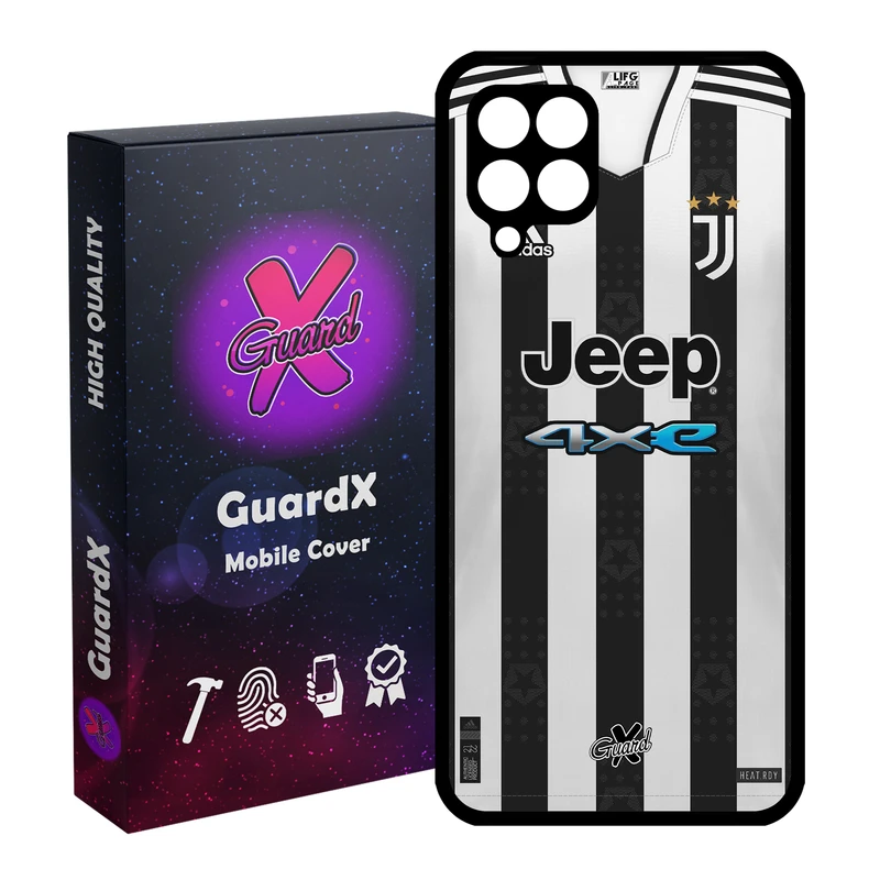 کاور گارد ایکس طرح یوونتوس مدل Glass50357 مناسب برای گوشی موبایل سامسونگ Galaxy A12