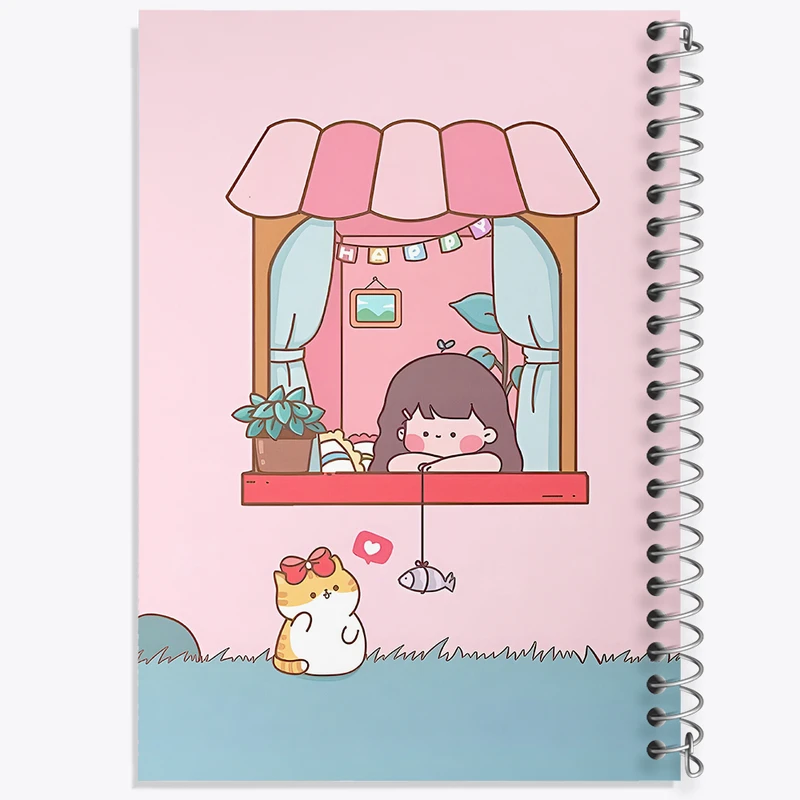 دفتر لیست خرید 50 برگ خندالو طرح دخترانه کیوت کد N3935