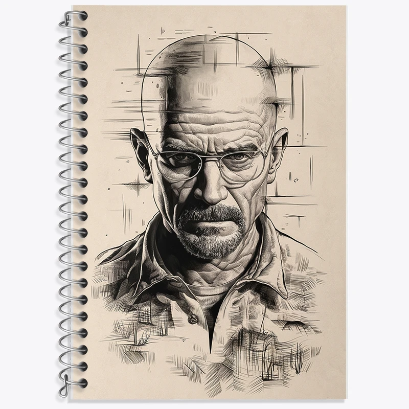 دفتر زبان 50 برگ خندالو مدل سه خط طرح بریکینگ بد (Breaking Bad) کد F1743