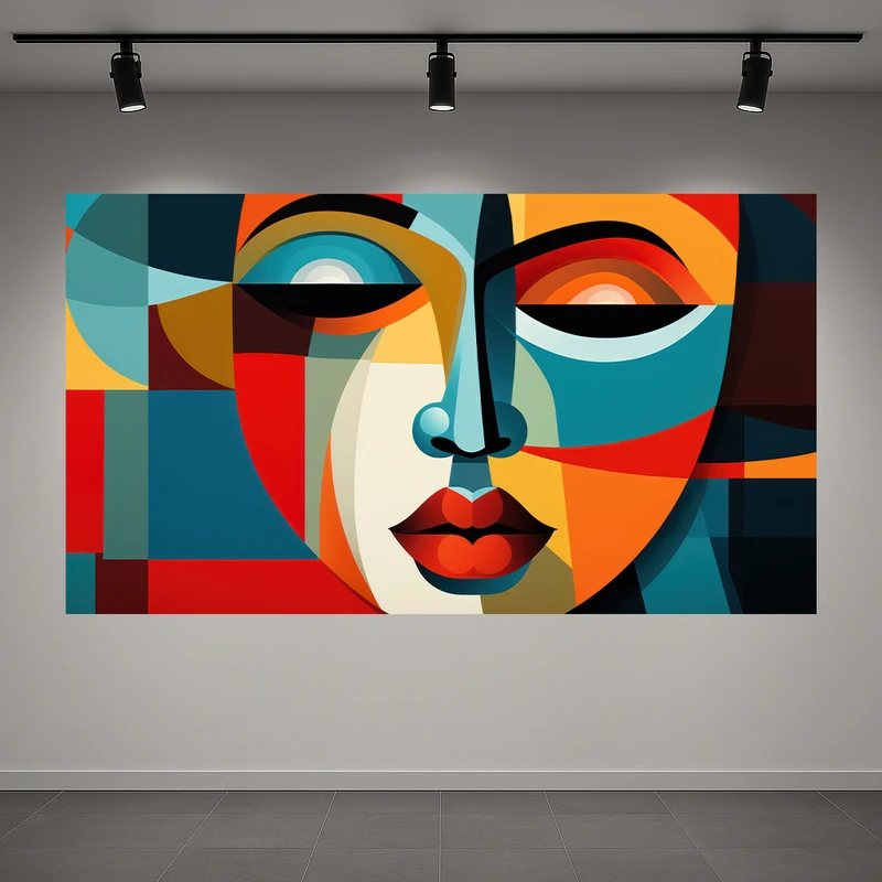 پوستر طرح چهره انتزاعی مدل سبک کوبیسم کد AR3060670