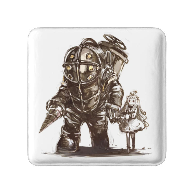 پیکسل خندالو طرح بازی بایوشاک (Bioshock) مدل مربعی کد 31339