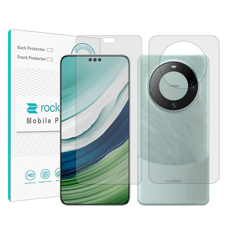 محافظ صفحه نمایش راک اسپیس مدل Hygel مناسب برای گوشی موبایل هوآوی Mate 60 Pro به همراه محافظ پشت گوشی