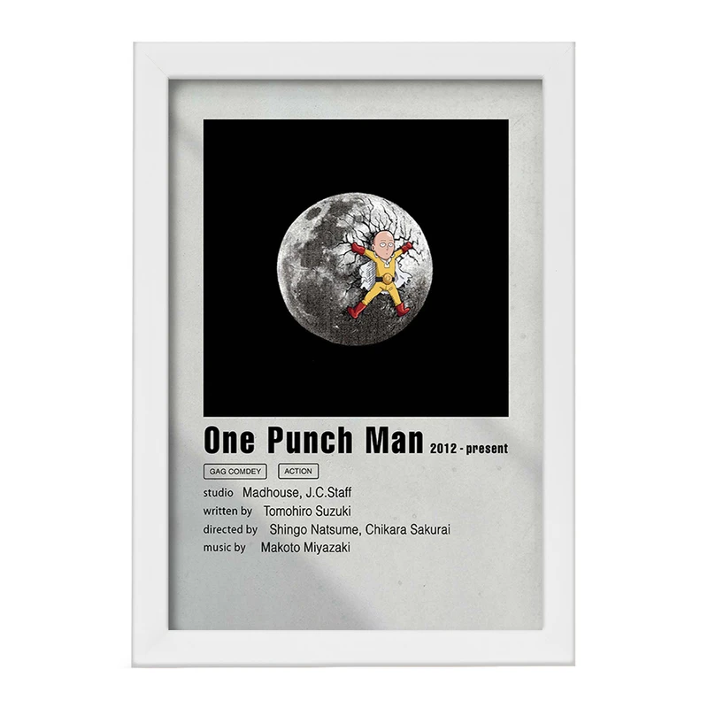 تابلو خندالو مدل انیمه مرد تک مشتی (One Punch Man) کد F11261