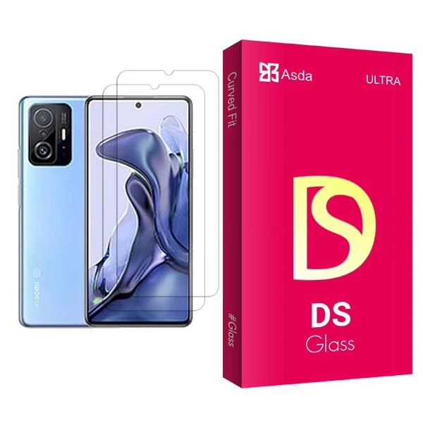 محافظ صفحه نمایش آسدا مدل DS Glass MIX002 مناسب برای گوشی موبایل شیائومی 11T بسته دو عددی