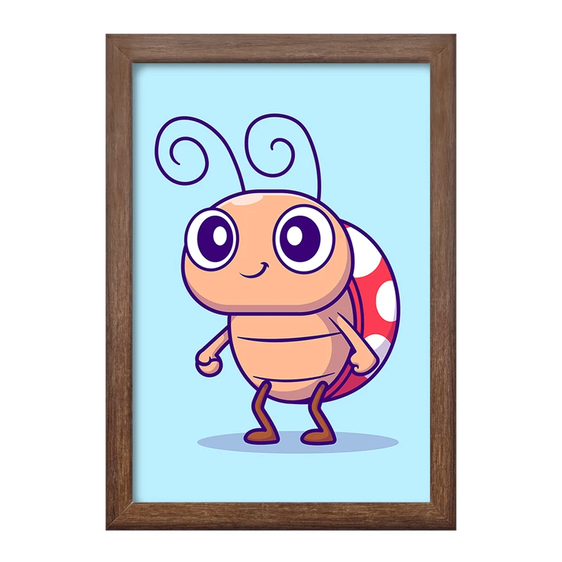 تابلو خندالو طرح حیوانات بامزه کفشدوزک کد 25414