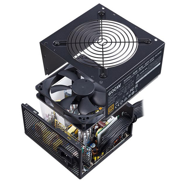 منبع تغذیه کامپیوتر کولر مستر مدل MWE Bronze 600 - V2