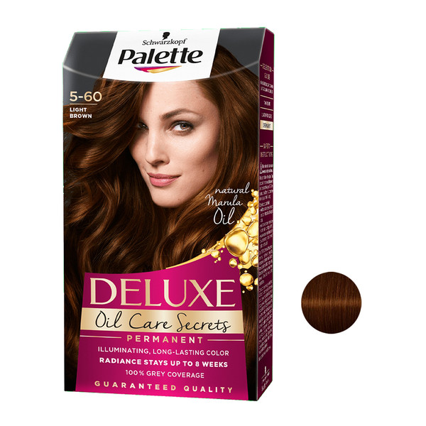 کیت رنگ مو پلت سری DELUXE شماره 60-5 حجم 50 میلی لیتر رنگ قهوه ای روشن