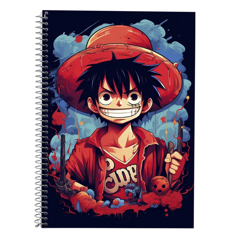 دفتر زبان 50 برگ مدوپد مدل دوخط طرح وان پیس One Piece کد DF11520