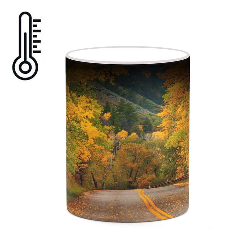 ماگ حرارتی کاکتی مدل منظره پاییزی کد mgh18597