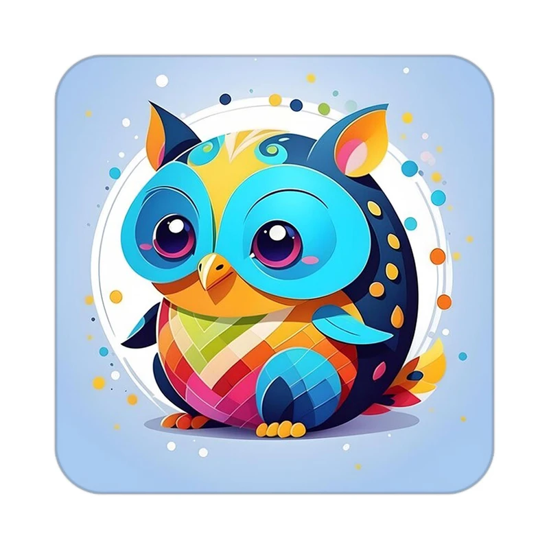 زیر لیوانی کاکتی طرح حیوانات رنگی مدل mp26058