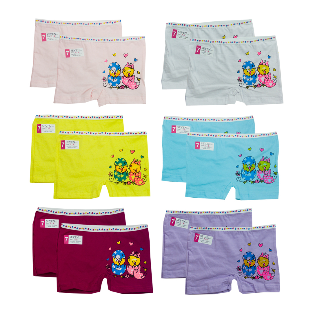 شورت دخترانه مدل 6521 مجموعه 12 عددی