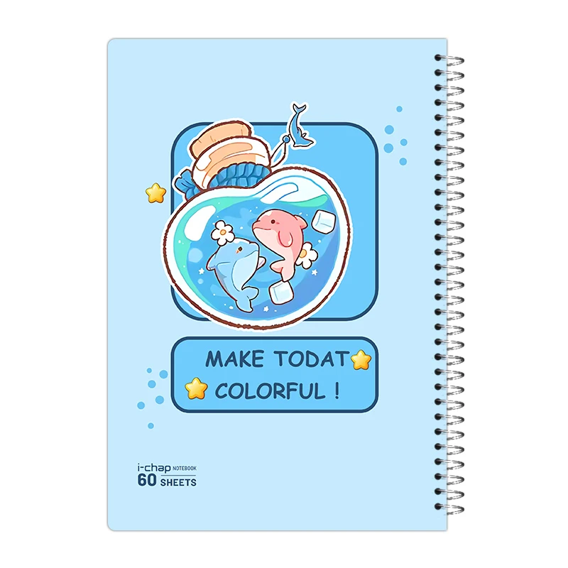 دفتر مشق 60 برگ آی چاپ مدل پاستیلی کیوت کد 384