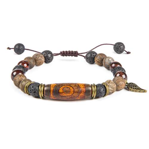 دستبند مردانه ریسه گالری مدل تبتی 1410