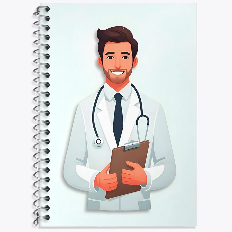 دفتر لغت 50 برگ خندالو طرح پزشک و دکتر کد F8006