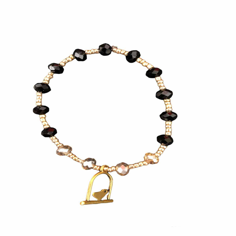 دستبند دخترانه مدل منجوق ملیله ای طرح مرغ آمین کد 65653 دستبند دخترانه مدل منجوق ملیله ای طرح مرغ آمین کد 65653