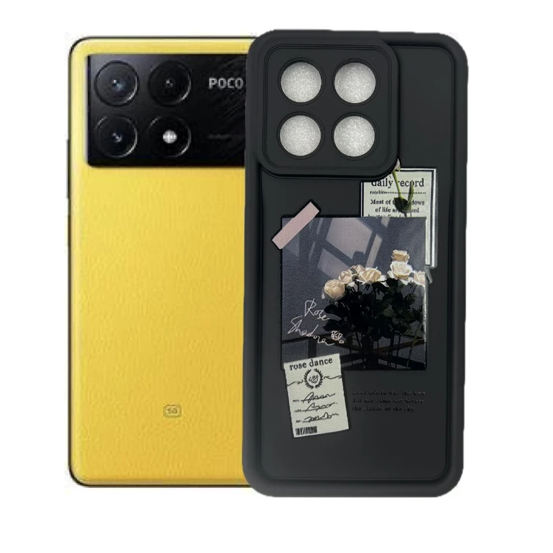 کاور طرح گل رز مناسب برای گوشی موبایل شیائومی Poco X6 Pro