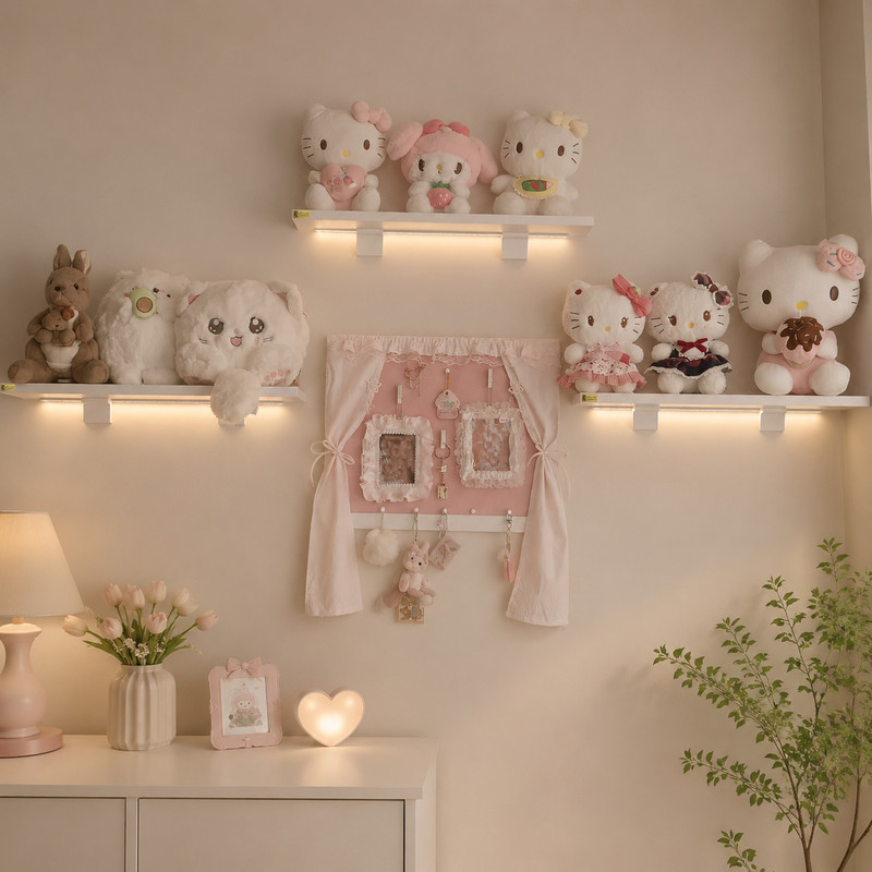 شلف دیواری چوبیکو مدل shelf5015 بسته 3 عددی