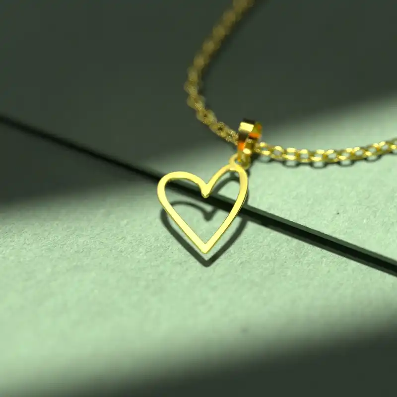 گردنبند طلا 18 عیار زنانه مدوپد مدل قلب کد E1138